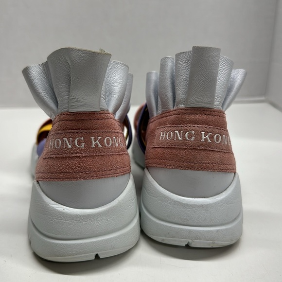 Emilio Puccii Sneakers City Up Trainer Shoes Ruffle Mesh Suede Colorblock 37 - Picture 5 of 12